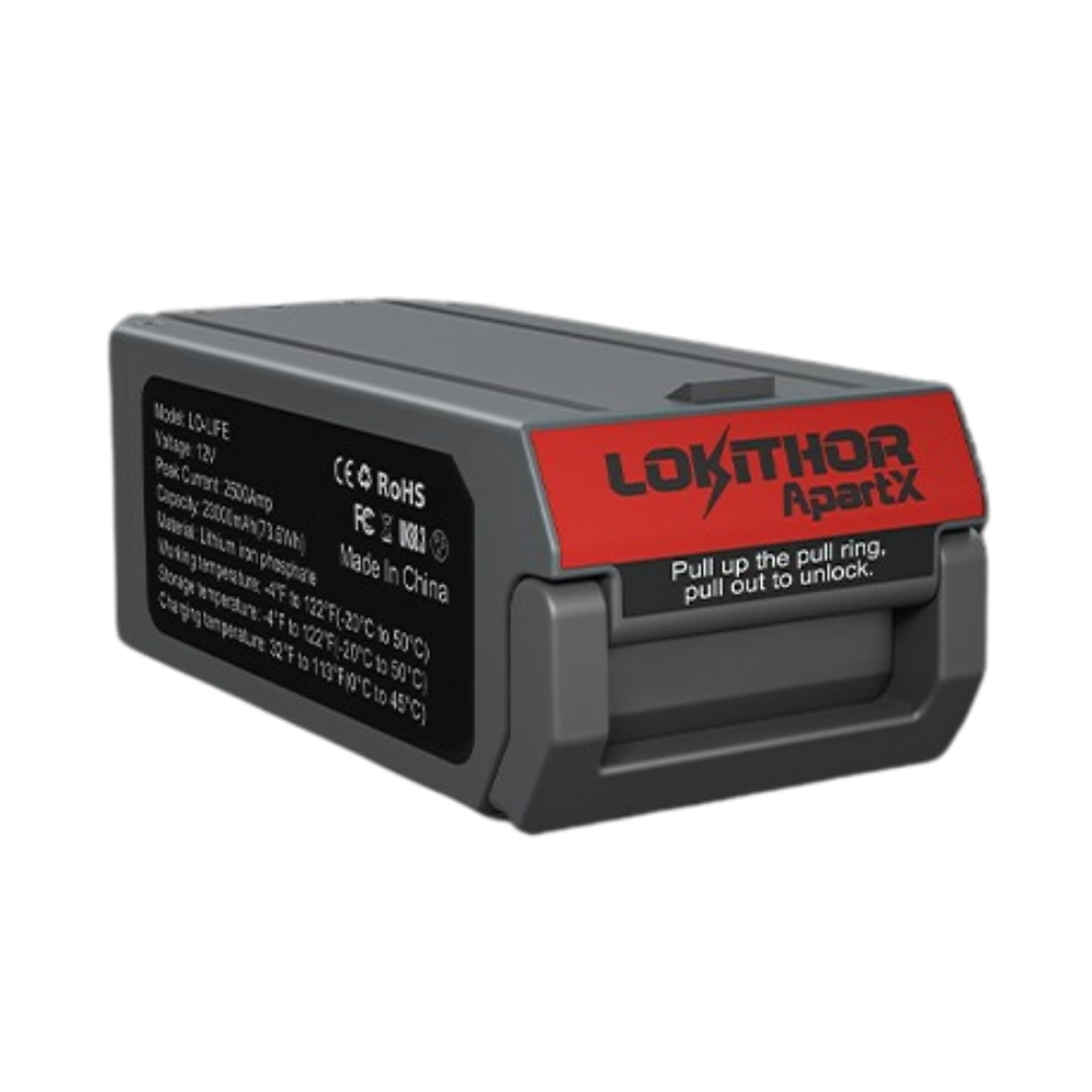 Lokithor – 2,000 Amp LiFePO4 battery for ApartX Housing, MODEL# LO-LIFE